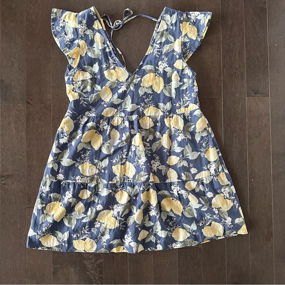 Abercrombie & Fitch Dresses & Skirts - NWT Abercrombie & Fitch Dress Babydoll Linen Mini Dress Lemons Summer Size S